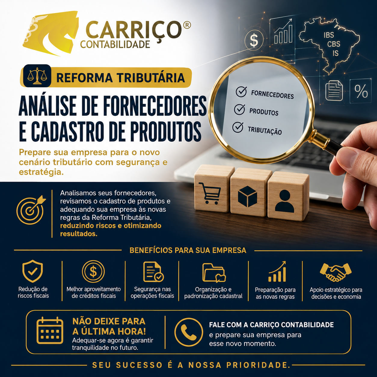 An&aacute;lise de Fornecedor e Cadastro de Produtos para Reforma Tribut&aacute;ria